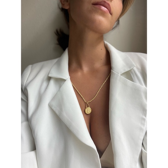 Fendi 90s Logo Medallion w/14k Rope Necklace - Picture 7 of 7